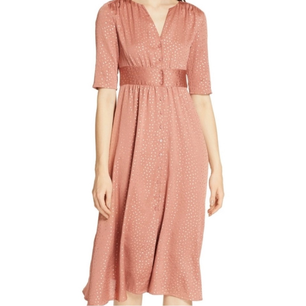 BA&SH - Gala Foil Print Dress - Size L/10